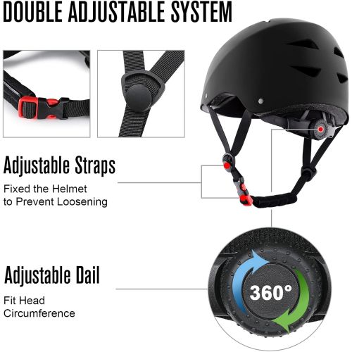  G4Free Skateboard Bike Helmets for Adults Kids Men Women Helmet Multi-Sports Scooter Roller Skate Inline Skating Rollerblading