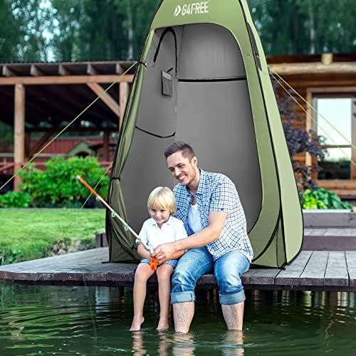  G4Free Pop Up Privacy Shower Tent Portable Outdoor Changing Dressing Room Camping Toilet Sun Shelter 6.9 FT for Beach Hiking with Carry Bag