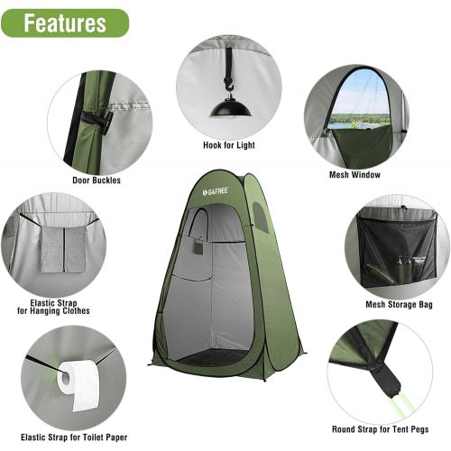  G4Free Pop Up Privacy Shower Tent Portable Outdoor Changing Dressing Room Camping Toilet Sun Shelter 6.9 FT for Beach Hiking with Carry Bag