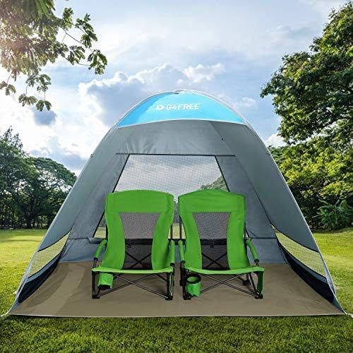  G4Free Upgraded Pop Up Beach Tent, 2-3 Person Automatic Sunshade Canopy UPF 50+ Sport Umbrella Instant Tent Lightweight and Easy to Carry for Camping, Outdoor, Beach