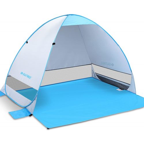  G4Free Large Pop up Beach Tent Automatic Sun Shelter Outdoor Cabana Sun Umbrella 3-4 Person Fishing Anti UV Sun Shelter Tents Instant Portable