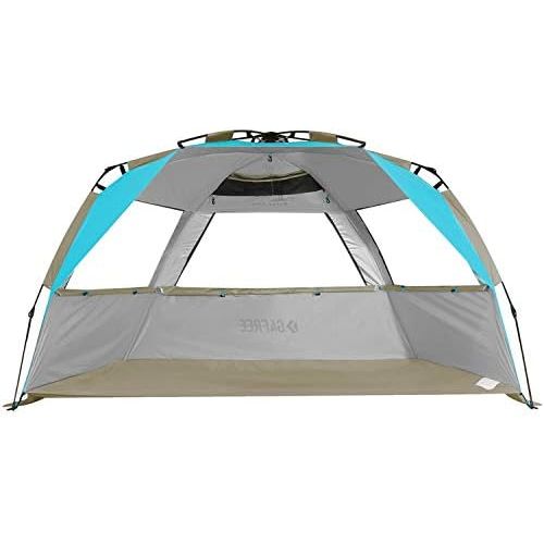  G4Free Easy Set up Beach Tent Deluxe XL, Pop up Sun Shelter for 3-4 Persons with UPF 50+ Protection Beach Shade