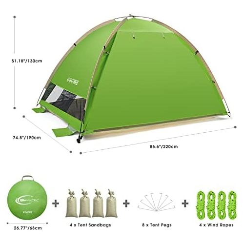  G4Free Large Pop Up Beach Tent Sun Shelter 4 Person Sun Shade Canopy UPF 50+ Portable Instant Tent for Camping Outdoor