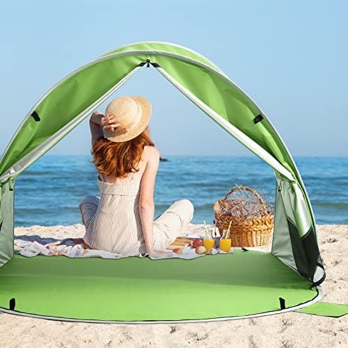  G4Free Beach Tent UPF 50+ Easy Pop Up Sun Shade 3-4 Persons Portable Sport Umbrella Instant Sun Shelter Tent Spacious Baby Canopy