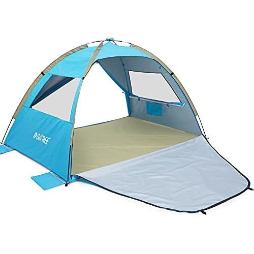  G4Free Portable Beach Tent UV Sun Shade Shelter Lightweight Outdoor Travel Canopy Camp Cabana for 3-4 Person