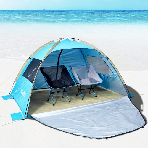  G4Free Portable Beach Tent UV Sun Shade Shelter Lightweight Outdoor Travel Canopy Camp Cabana for 3-4 Person