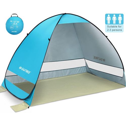  G4Free Large Pop up Beach Tent Automatic Sun Shelter Outdoor Cabana Sun Umbrella 3-4 Person Fishing Anti UV Sun Shelter Tents Instant Portable