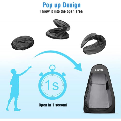  [아마존베스트]G4Free Pop Up Privacy Shower Tent Portable Outdoor Changing Room Camping Toilet Sun Shelter 6.9 FT for Beach Hiking with Carry Bag