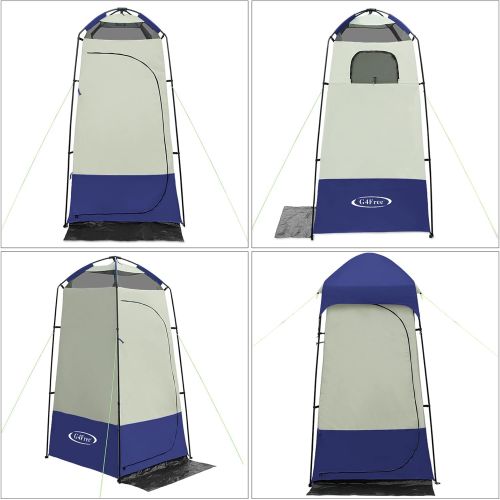  G4Free Camping Shower Tent, Privacy Tent Dressing Changing Room, Portable Toilet, Rain Shelter for Camping Beach with Carry Bag