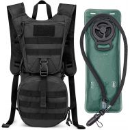 G4Free Military Tactical Hydration Pack Water Backpack with 3L Upgraded Bladder for Hiking Running Cycling