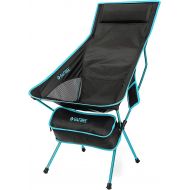 G4Free Lightweight Portable High Back Camping Chair, Folding Backpacking Camp Chairs Upgrade with Headrest & Pocket for Outdoor Travel Picnic Hiking Fishing