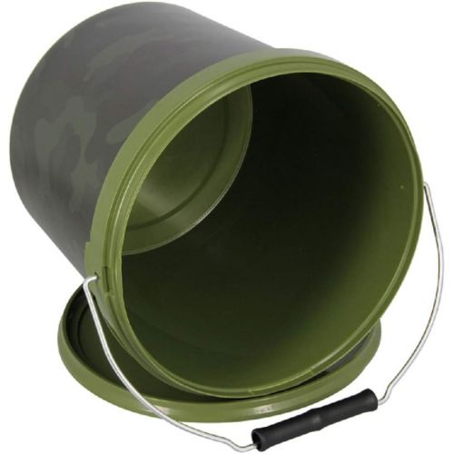  [아마존베스트]G8DS 10L Bucket with Lid Camo Fishing Camping Outdoor Fishing Round