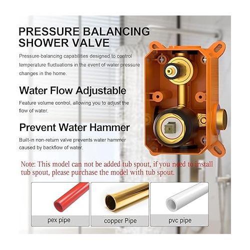  Gabrylly Shower System, High Pressure 12