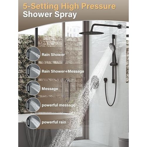  Gabrylly Shower System, High Pressure 12