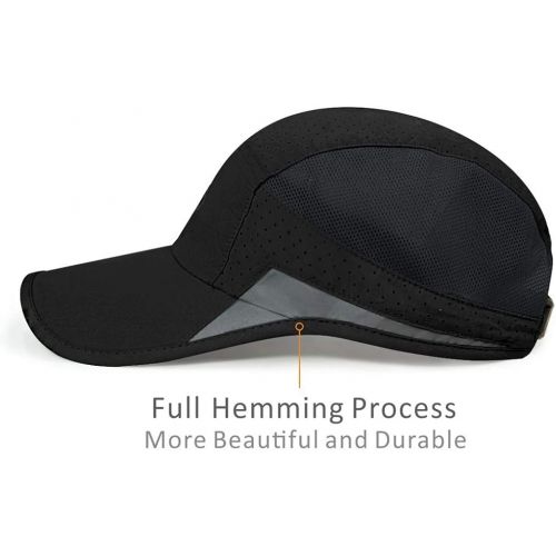  GADIEMKENSD Quick Dry Sports Hat Lightweight Breathable Unstructured Soft Run Cap Unisex