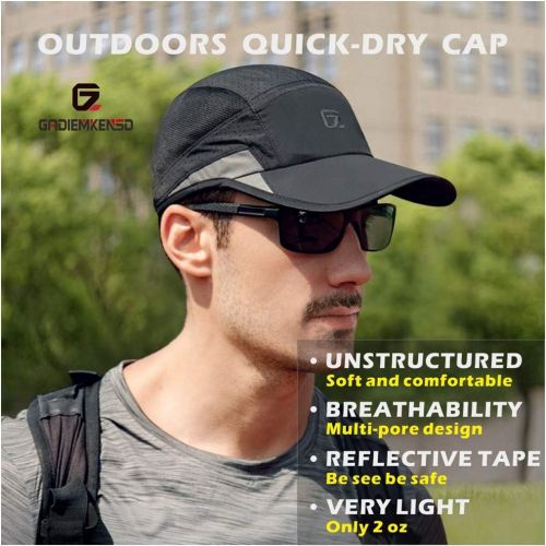  GADIEMKENSD Quick Dry Sports Hat Lightweight Breathable Unstructured Soft Run Cap Unisex