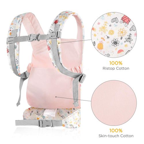  GAGAKU Doll Carrier Front and Back Soft Cotton for Baby Over 18 Months, Rose Garden Series