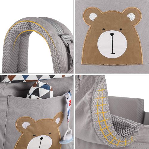  GAGAKU Ergonomic Baby Carrier Lightweight & Breathable Child Carrier with Detachable Hood for All...