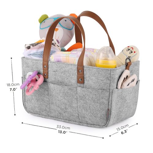  [아마존베스트]GAGAKU Baby Diaper Caddy Organizer - Baby Shower Basket Portable Nursery Storage Bin Car Storage Basket for Toys