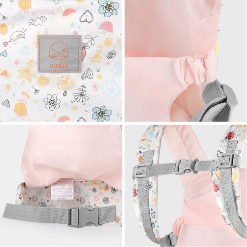  [아마존베스트]GAGAKU Doll Carrier Front and Back Soft Cotton for Baby Over 18 Months, Rose Garden Series