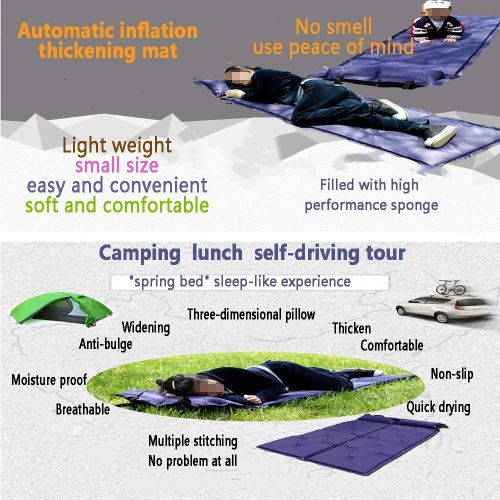  GAIXIA Sleeping Pad Outdoor Thickening Moisturizing Pad Portable Inflatable Cushion Single Sleeping Bag