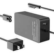 [Upgraded Version] Surface Pro Charger 65W for Surface Pro 3/4/5/6/7/8/9/X Power Supply Adapter, Compatible for Both Microsoft Surface Book Laptop/Tablet,Works with 65W&44W&36W&24W (10 Ft Cord)