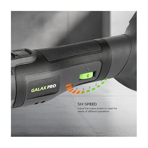  GALAX PRO Cordless Oscillating Tool, 6 variable-speed Oscillating Multi Tool with 1.3Ah Battery and Charger, 1pc scraper Blade,3pcs saw Blade and 10pcs Sanding Papers for Sanding, Grinding