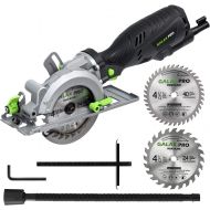 [아마존베스트]GALAX PRO 5.8 Amp 3500 RPM Mini Circular Saw, Max. Cutting Depth 1-11/16(90°),1-1/8(45°）Compact Saw with 4-1/2 24T and 40T TCT Blades, Vacuum Adapter, Blade Wrench, and Rip Guide