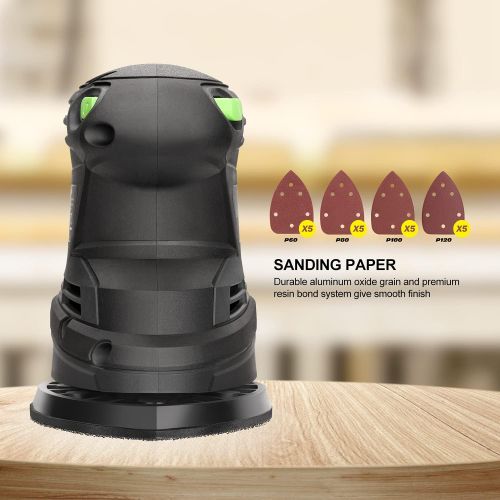  GALAX PRO Detail Sander,1.7A 15000 OPM Compact Electirc Sander with 20Pcs Sandpapers and Dust Bag,Soft Grip Handle in Home Decoration and DIY Working