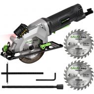 GALAX PRO 4Amp 3500RPM Circular Saw with Laser Guide, Max. Cutting Depth1-11/16(90°), 1-1/8(45°）Compact Saw with 4-1/2 24T TCT Blade, Vacuum Adapter, Blade Wrench, and Rip Guide