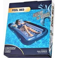 Galvanox Inflatable Tanning Pool Lounger with Pillow | Large Blow Up Floating Bed Raft 70