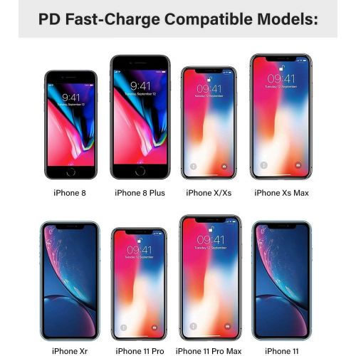  [아마존핫딜][아마존 핫딜] GALVANOX Galvanox Fast iPhone Charger - Apple Certified USB C to Lightning Cable with PD Power Adapter - Rapid Charging Supported on iPhone 11, 11 Pro Max, X, XR, Xs Max, 8/8 Plus (18W)