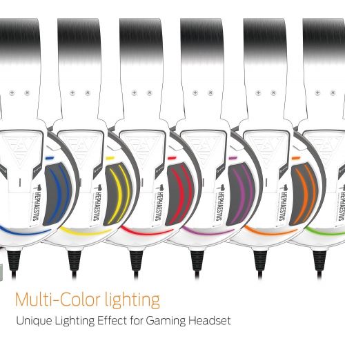  GAMDIAS Gaming Headset with 7.1 Virtual Surround Sound, Inline Remote, RGB Lighting (Hephaestus P1)