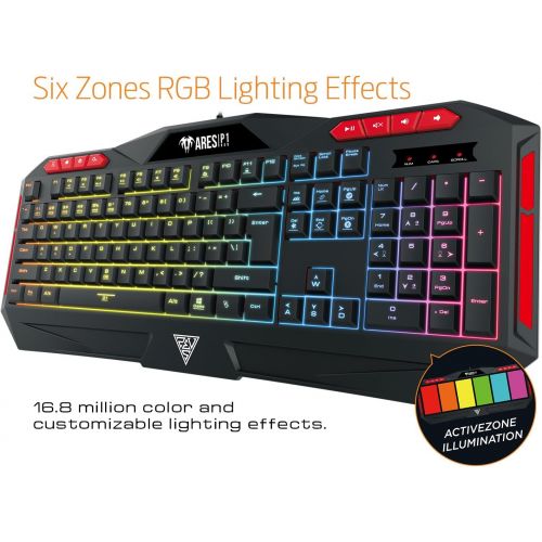  GAMDIAS Hermes Gaming Mechanical Keyboard Combo (Red Switch) with 256K Built-in Memory Macro Recording Keys, 6 Player Profiles Anti-Ghosting & FPS Mouse with 4000 DPI and Sniper Mo