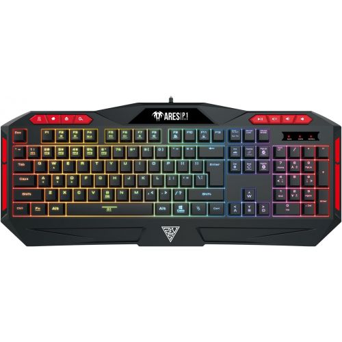  GAMDIAS Hermes Gaming Mechanical Keyboard Combo (Red Switch) with 256K Built-in Memory Macro Recording Keys, 6 Player Profiles Anti-Ghosting & FPS Mouse with 4000 DPI and Sniper Mo