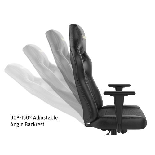  GAMDIAS Achilles E3 B RGB Gaming Chair, Office Style with Premium Carbon Pattern Design (Achilles E3), E3, Black