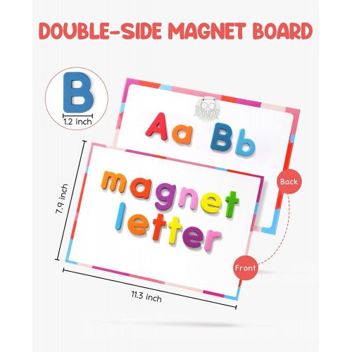  Gamenote Classroom Magnetic Alphabet Letters Kit 234 Pcs with Double-Side Magnet Board - Foam Alphabet Letters for Preschool Kids Toddler Spelling and Learning Colorful: Toys & Gam