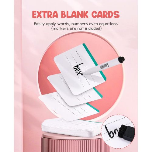  [아마존베스트]Gamenote 520 Sight Words Flash Cards with Card Folders & Storage Box - Dolch Fry High Frequency Site Word for Pre-k Kindergarten 1st 2nd 3rd Grade