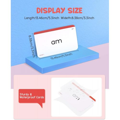  [아마존베스트]Gamenote 520 Sight Words Flash Cards with Card Folders & Storage Box - Dolch Fry High Frequency Site Word for Pre-k Kindergarten 1st 2nd 3rd Grade