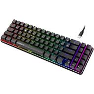 [아마존베스트]Gamenote 60% Mechanical Gaming Keyboard, Wired 72 Keys Mini Gaming Keyboard with Blue Switch and LED Backlight (Black)