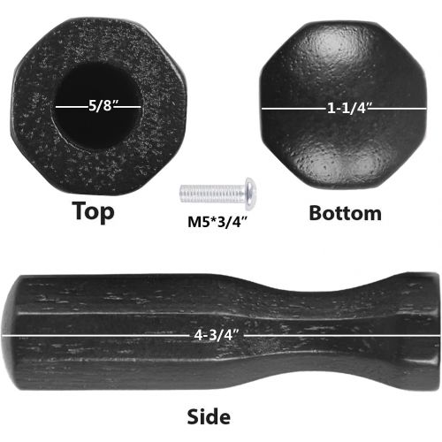  GAMESUN Soccer Table Handles, 5/8 inch Wooden Foosball Handle Grip, 8 Pack