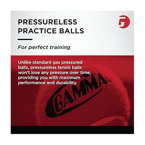  GAMMA Bag of Pressureless Tennis Balls - Sturdy & Reuseable Mesh Bag with Drawstring for Easy Transport - Bag-O-Balls