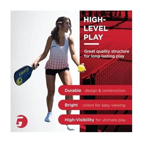  GAMMA Photon Indoor Pickleballs, 26 Holes for Precise Indoor Flight, USAPA Approved Pickle Ball for Tournament Play, High Visibility, Durable, Consistent Bounce, Official Ball Sponsor of DUPR