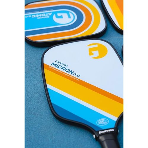  GAMMA Pickleball Paddles, Quantum Series, Micron 5.0, Neutron 5.0, Voltage 5.0, Atomic 5.0, USAPA Approved, Graphite Pickleball Paddle, Polypropylene Core, Honeycomb Grip, Great Feel, More Control