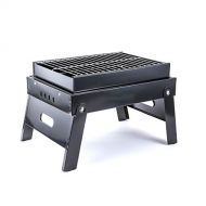 GANFANREN Barbecue Grill, Wood Burning Campfire Stove Folding Metal Material Mini Barbecue Grill