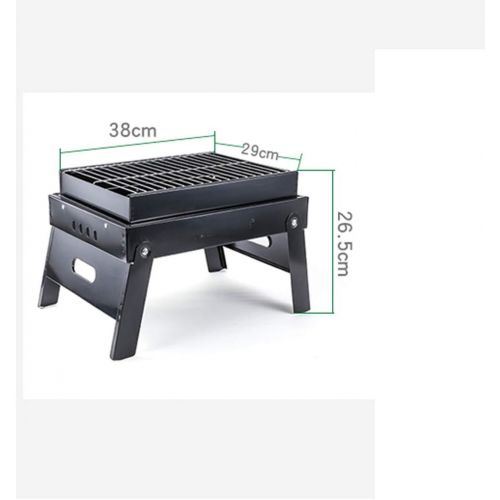  GANFANREN Barbecue Grill, Wood Burning Campfire Stove Folding Metal Material Mini Barbecue Grill