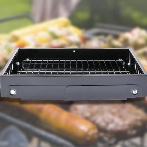  GANFANREN Barbecue Grill, Wood Burning Campfire Stove Folding Metal Material Mini Barbecue Grill