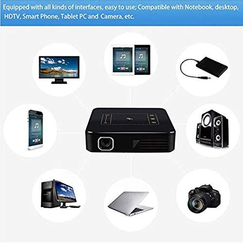 GAO Projector,Mini Portable WiFi Bluetooth Projector with Android 7.1 OS 2G RAM+16GB ROM,1080P Pocket Home Theater Movie Beamer with Touchpad,Keystone Correction