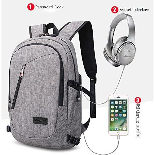  GAOAG A-001 Laptop Backpack with USB Charging Port and Lock Fits Under 15.6 Inch Laptop and Travel Daypack