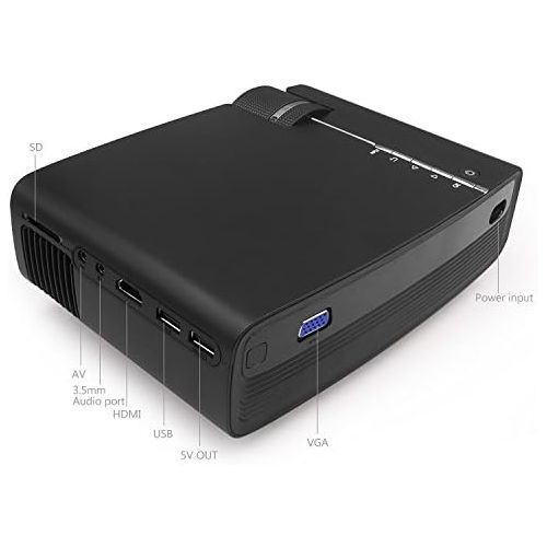  GAOHAILONG Multimedia Portable Mini LED Projector 1000 Lumens Home Theater PC USB HDMI AV VGA SD for Home Cinema Projector